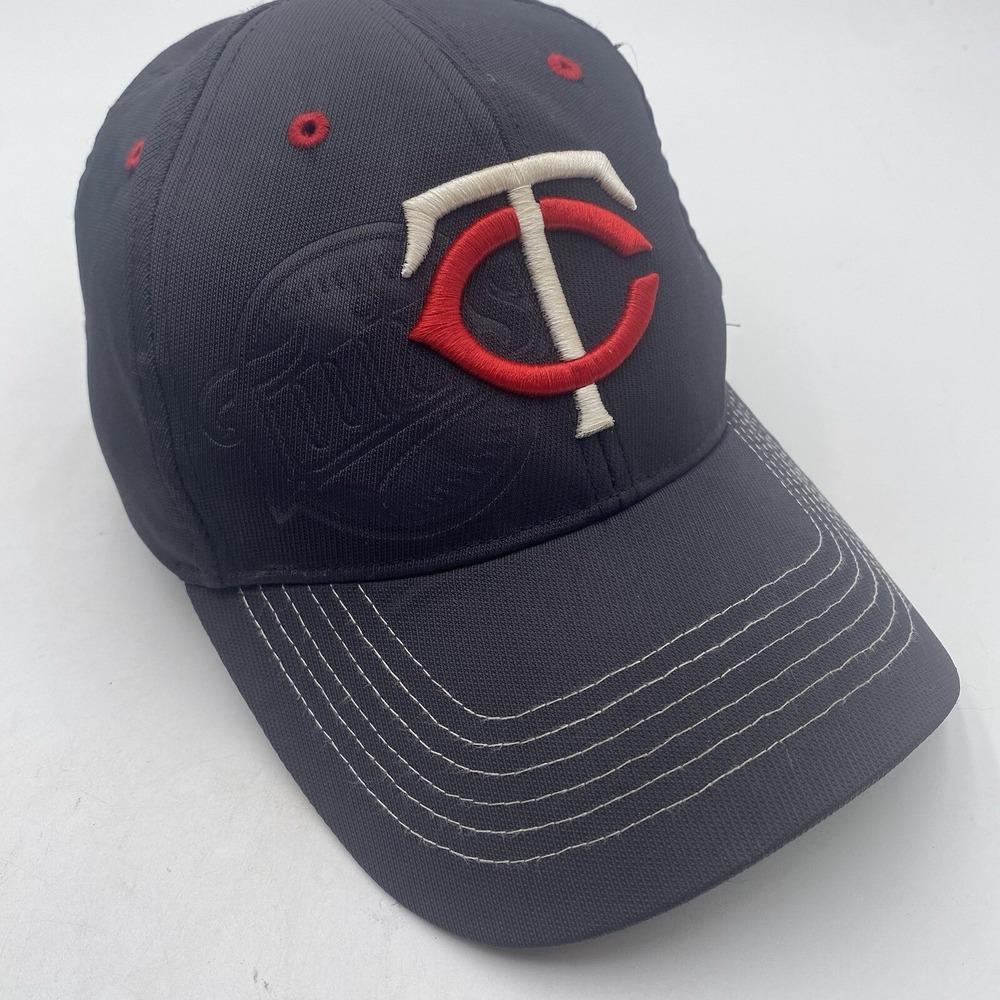 Minnesota Twins Hat Black 47 Brand MVP Strapback VGC Adjustable Cleaned Embossed